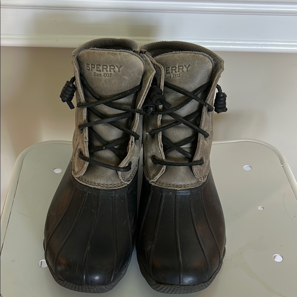 Sperry Black and Gray Waterproof Boots